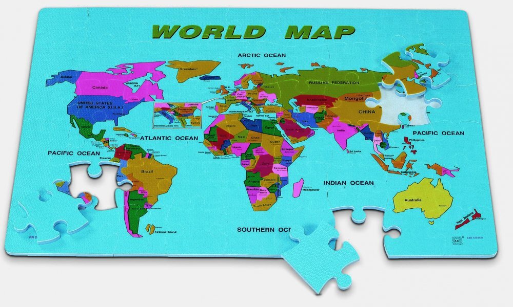 CWR Covoras puzzle de joaca din spuma 54 piese 60x90 cm