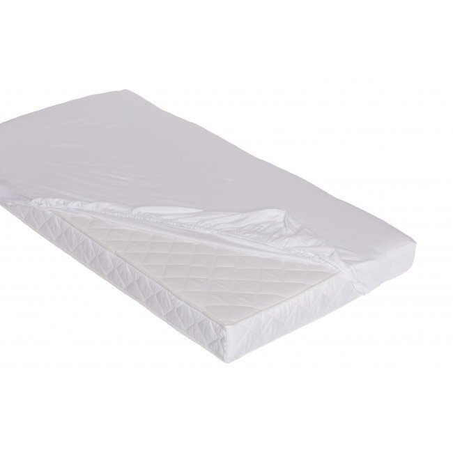 Danpol Cearsaf din bumbac cu elastic pe contur 120x60 cm Alb