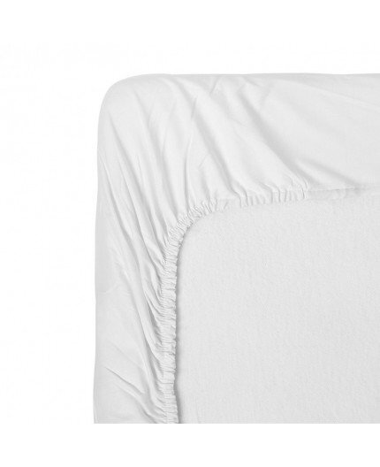 Danpol Cearsaf din bumbac cu elastic pe contur 120x60 cm Alb