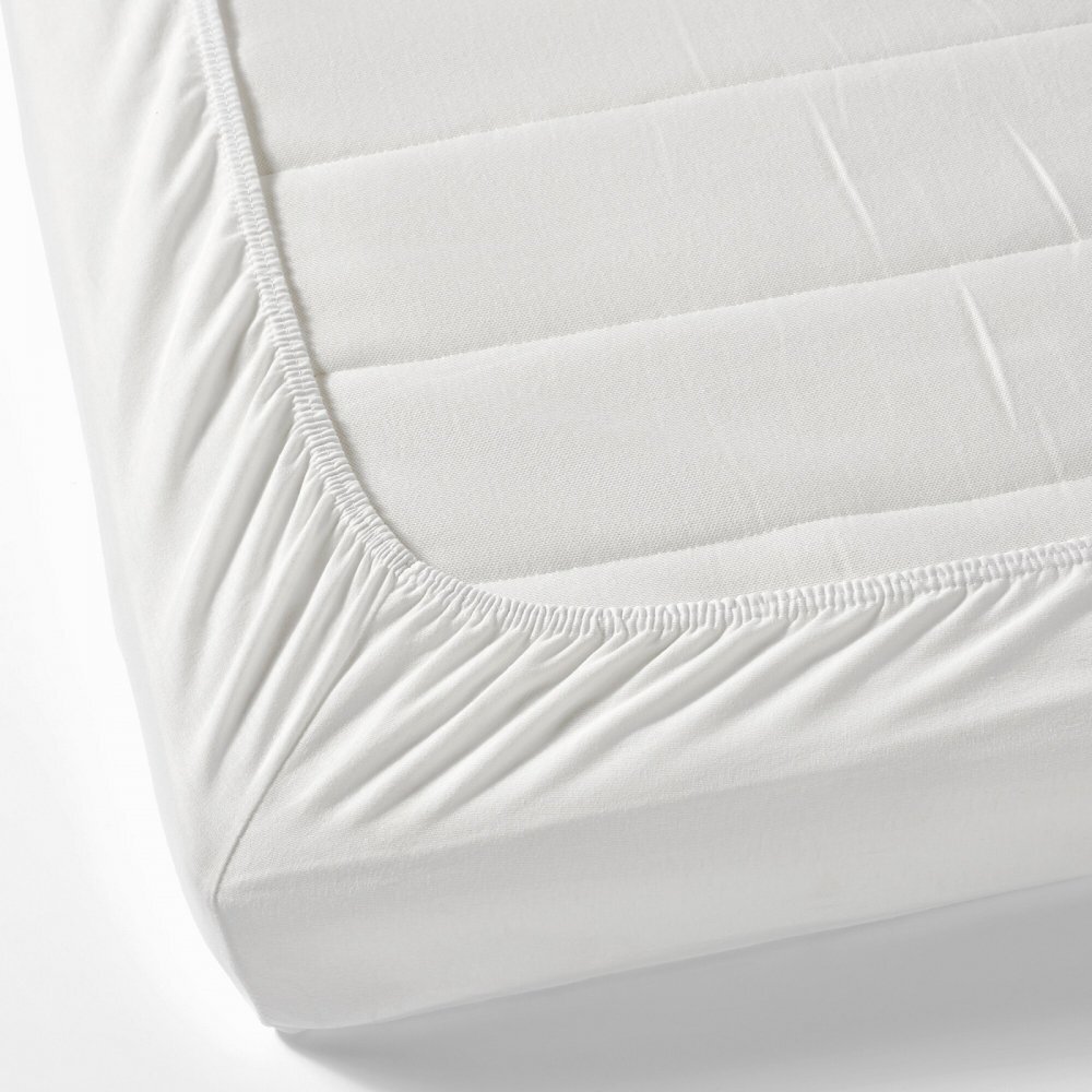 Danpol Cearsaf din bumbac jersey cu elastic pe contur 100x50 cm Alb