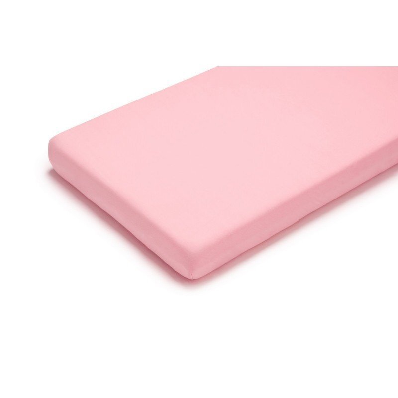Danpol Cearsaf din bumbac jersey cu elastic pe contur 120x60x15 cm roz