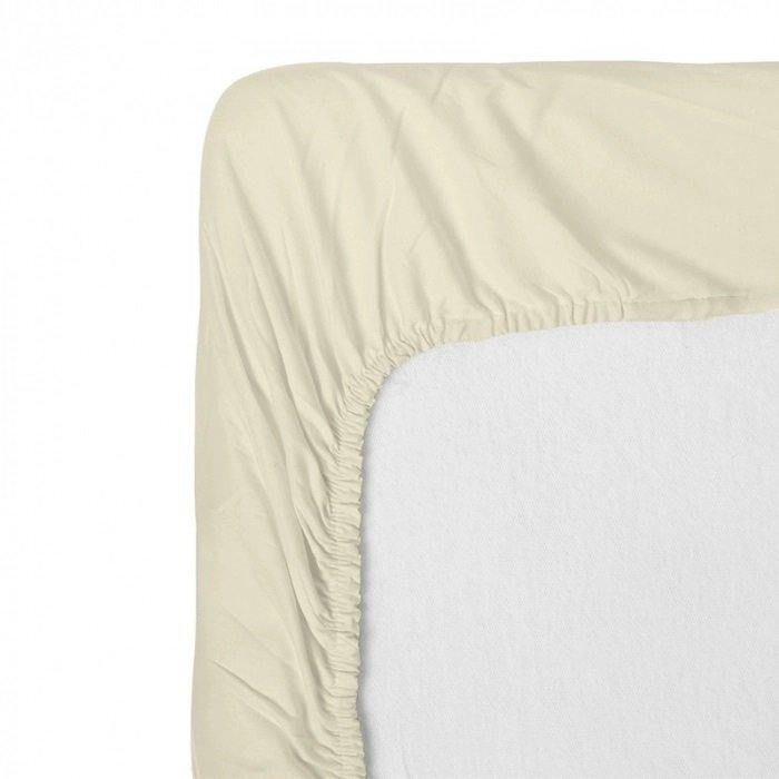 Danpol Cearsaf din bumbac jersey cu elastic pe contur 120x60x15 cm Vanila