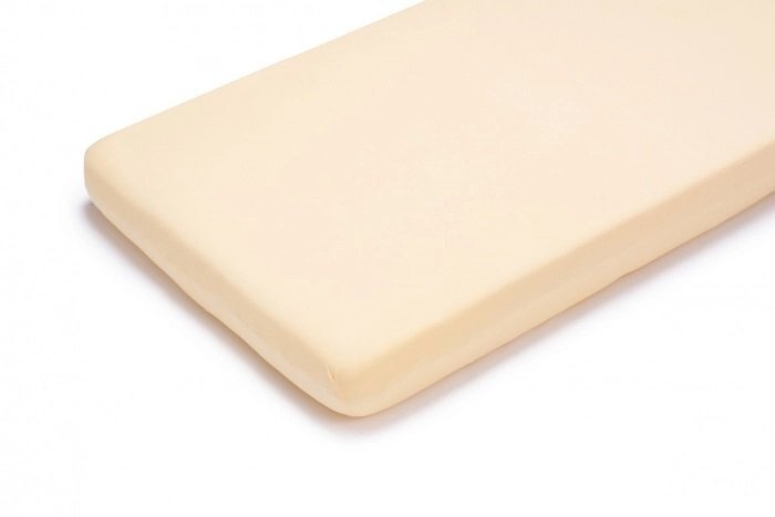 Danpol Cearsaf din bumbac jersey cu elastic pe contur 120x60x15 cm Vanila