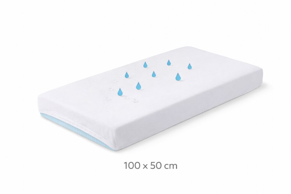Danpol Cearsaf impermeabil cu elastic din jersey pentru copii respirabil antialergic lavabil 100 x 50 cm