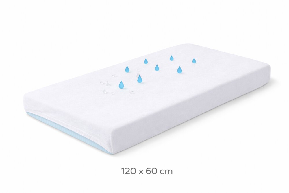 Danpol Cearsaf impermeabil cu elastic din jersey pentru copii si bebelusi respirabil antialergic lavabil 120 x 60 cm