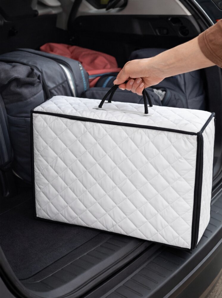 Danpol Saltea de calatorie pliabila 120 x 60 cm cu husa din bumbac matlasat antialergica si geanta transport