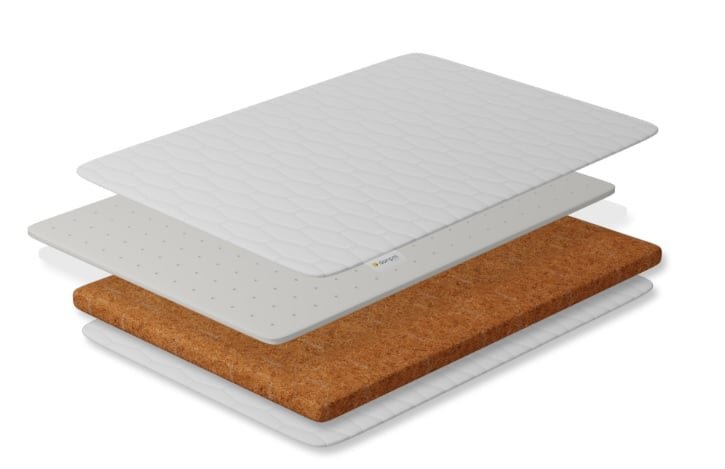 Danpol Saltea pentru bebe din cocos si latex cu husa detasabila 140x70x9 cm