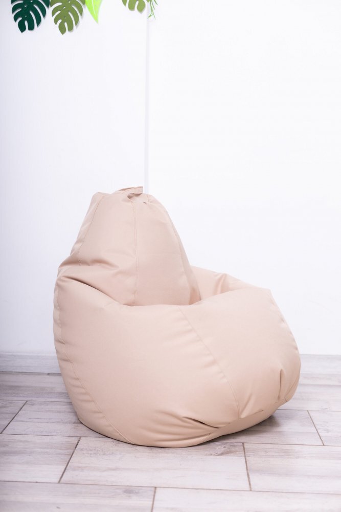Decoriciu Fotoliu puf Bean bag bej XL cu husa interioara