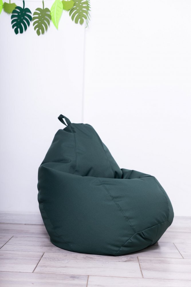 Decoriciu Fotoliu puf Bean Bag verde XL cu husa interioara