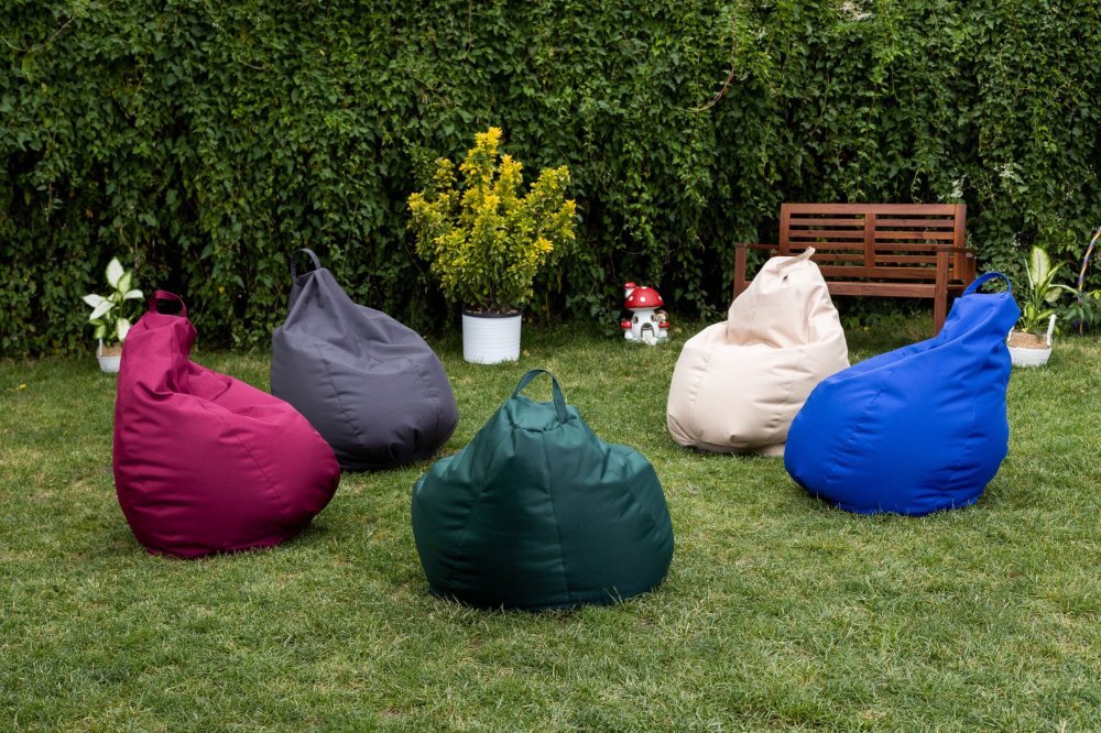 Decoriciu Fotoliu puf Bean bag verde XXL cu husa interioara