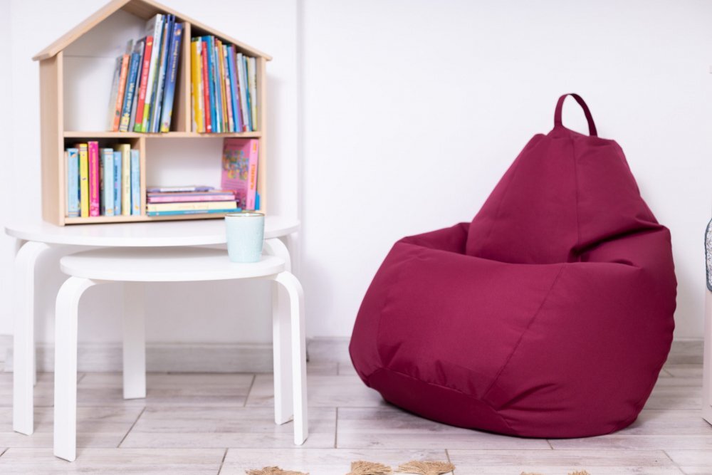 Decoriciu Fotoliu puf Bean bag visiniu XXL cu husa interioara
