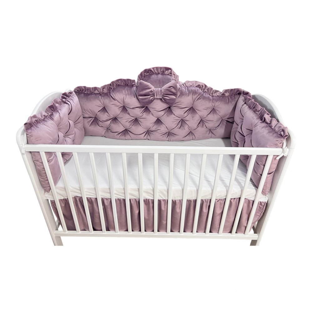 DESEDA Aparatori matlasate din catifea Lux 120x60 cm lila pudrat
