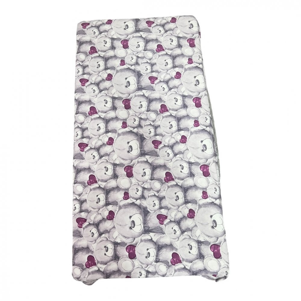 DESEDA Cearsaf cu elastic pe colt 120x60 cm Ursuleti de plus