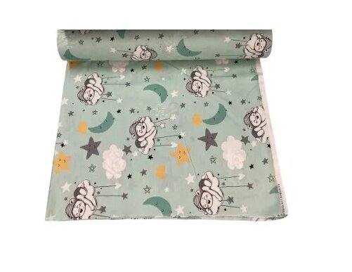 DESEDA Cearsaf cu elastic pe colt 120x60 cm Ursuleti vernil