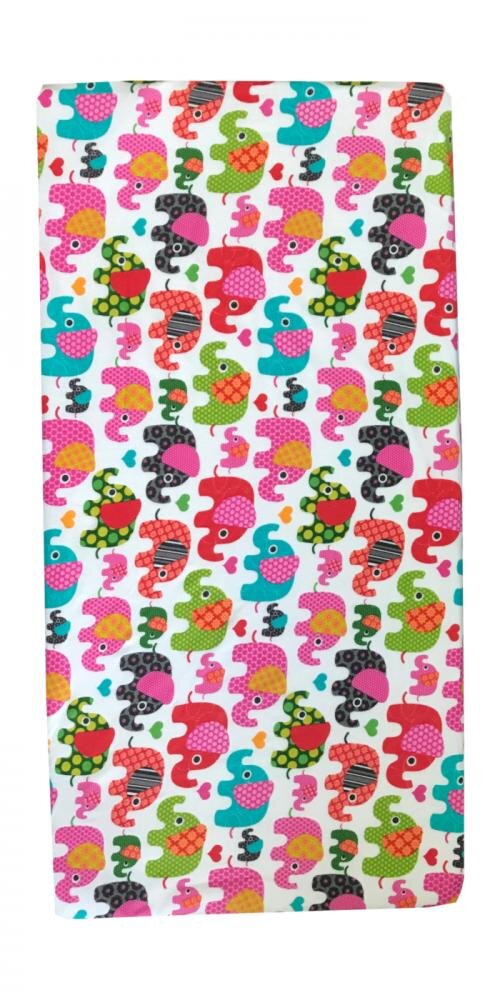 DESEDA Cearsaf cu elastic pe colt 140x70 cm Elefantei roz