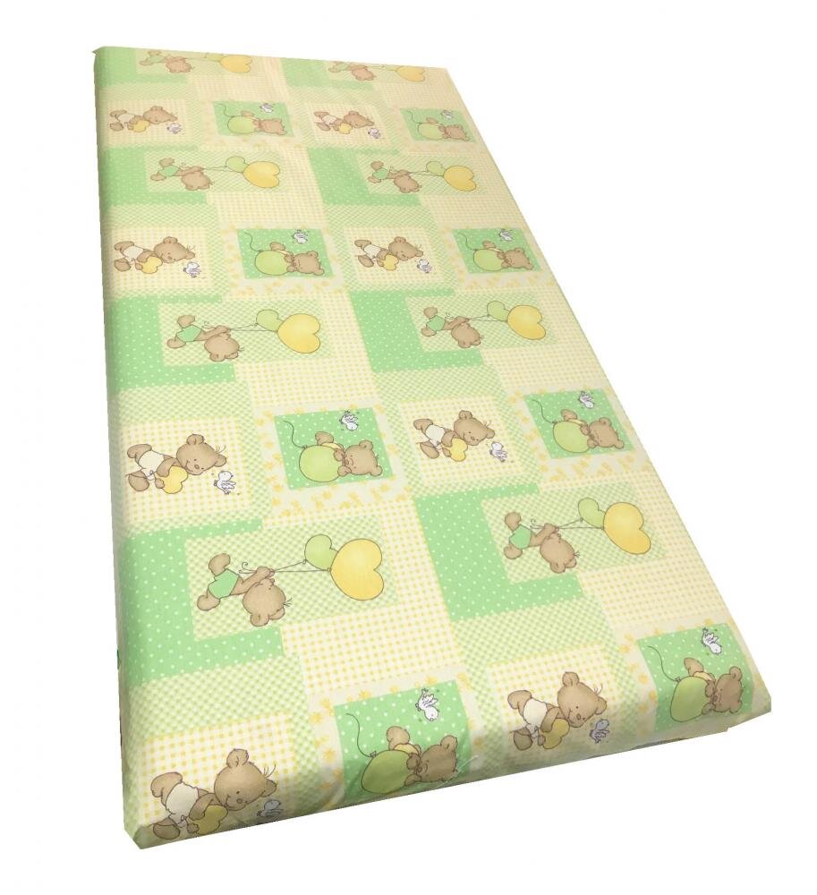 DESEDA Cearsaf cu elastic pe colt 140x70 cm Ursuleti pe verde