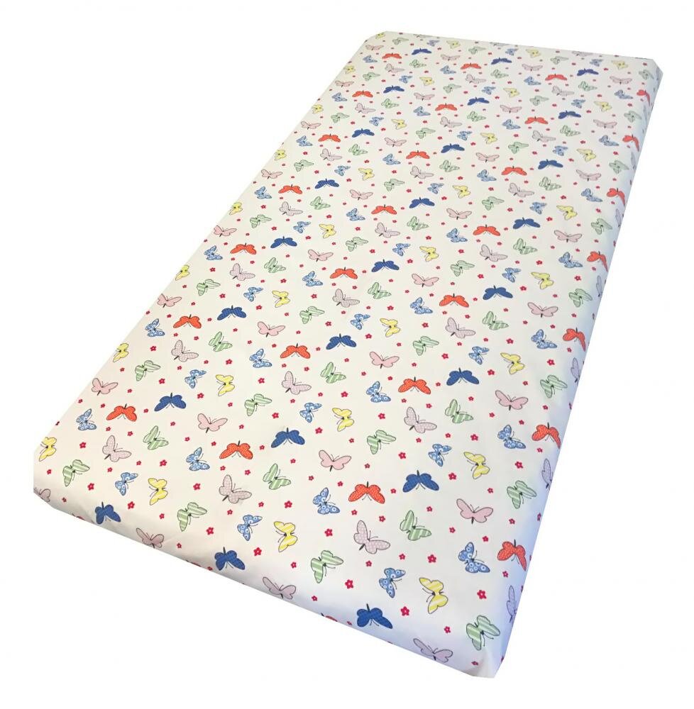 DESEDA Cearsaf cu elastic roata 120x60 cm Fluturasi