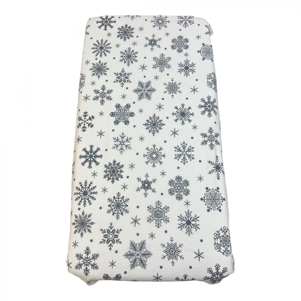 DESEDA Cearsaf cu elastic roata 140x70 cm Fulgi pe alb