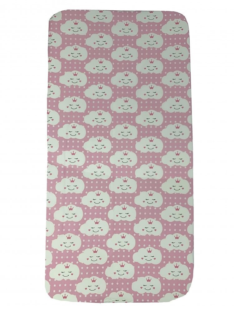DESEDA Cearsaf cu elastic roata 140x70 cm Norisori zambareti roz