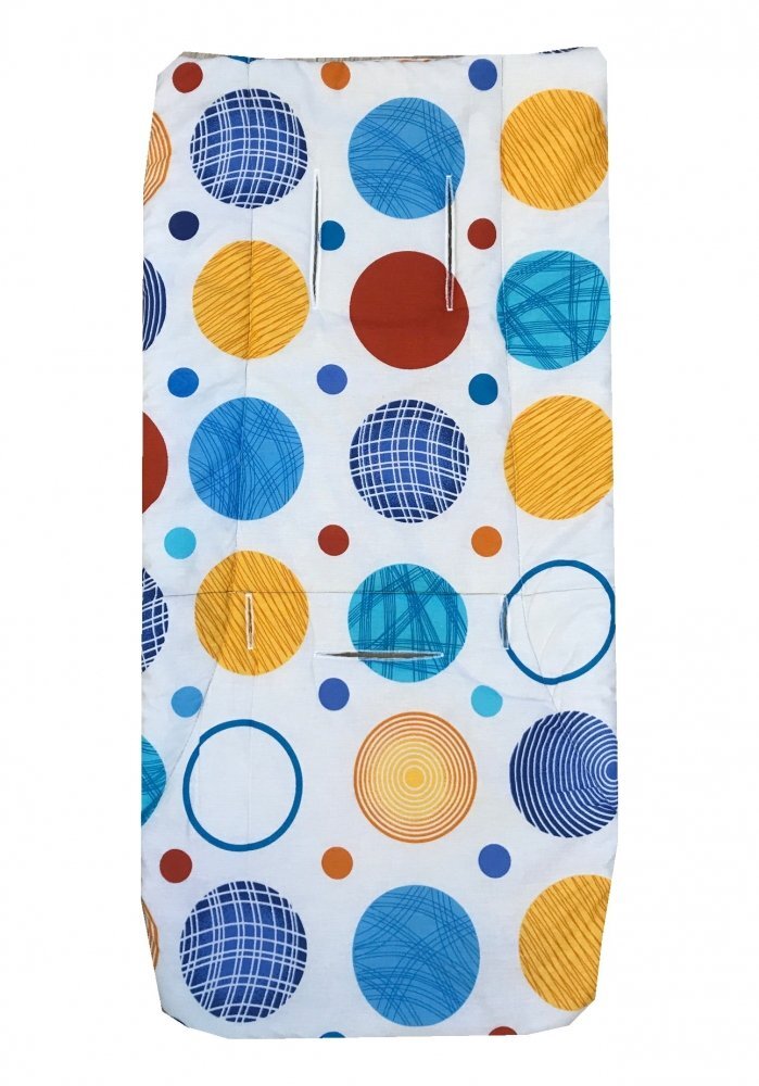 DESEDA Husa de bumbac pentru carucior buline colorate