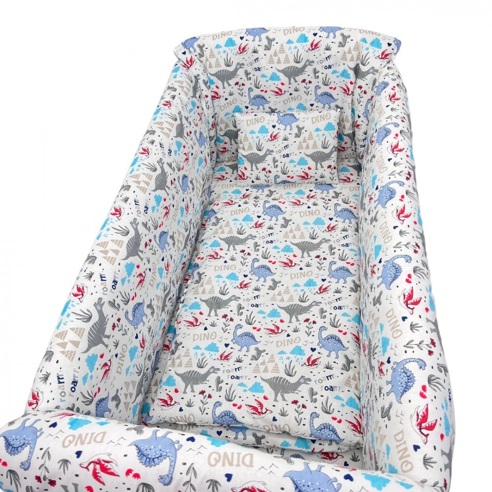 DESEDA Lenjerie de pat Maxi Dinozauri gri 120x60 cm