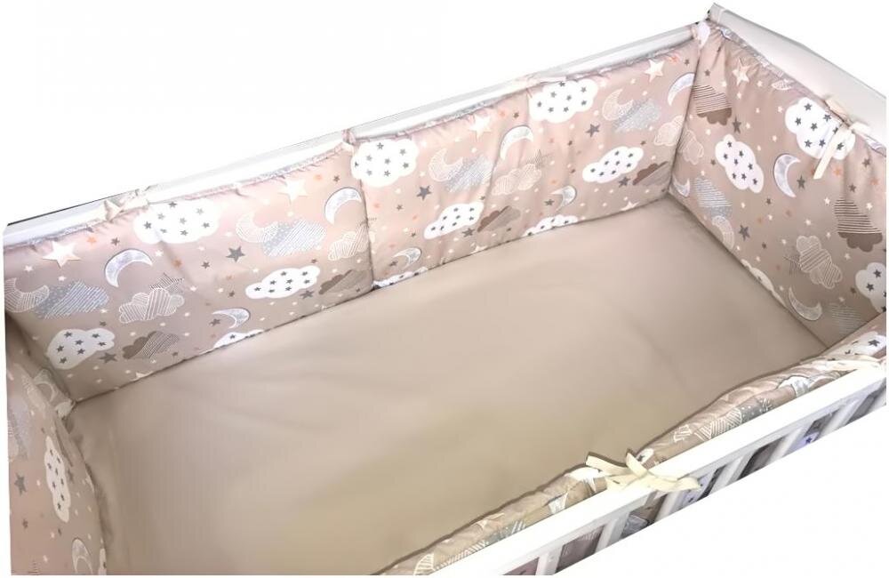 DESEDA Lenjerie patut 140x70 cm 7 piese cu bumper Norisori bej