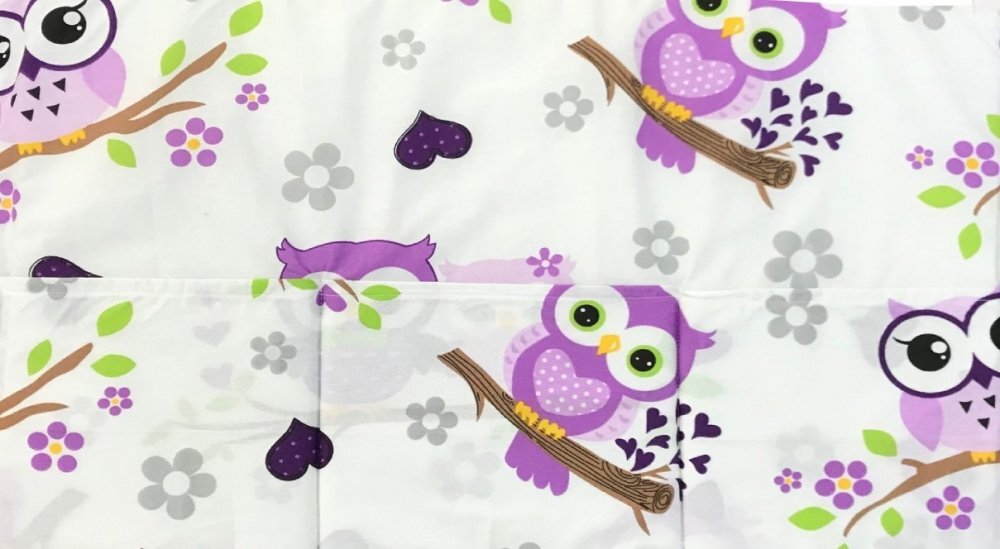 DESEDA Paturica dubla de vara bebelusi DeLuxe 98x78 cm Bufnite mov