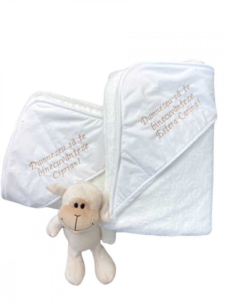 DESEDA Prosop alb pentru bebelusi Personalizat cu capison 80x80 cm