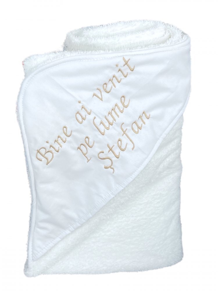 DESEDA Prosop alb pentru bebelusi Personalizat cu capison 80x80 cm