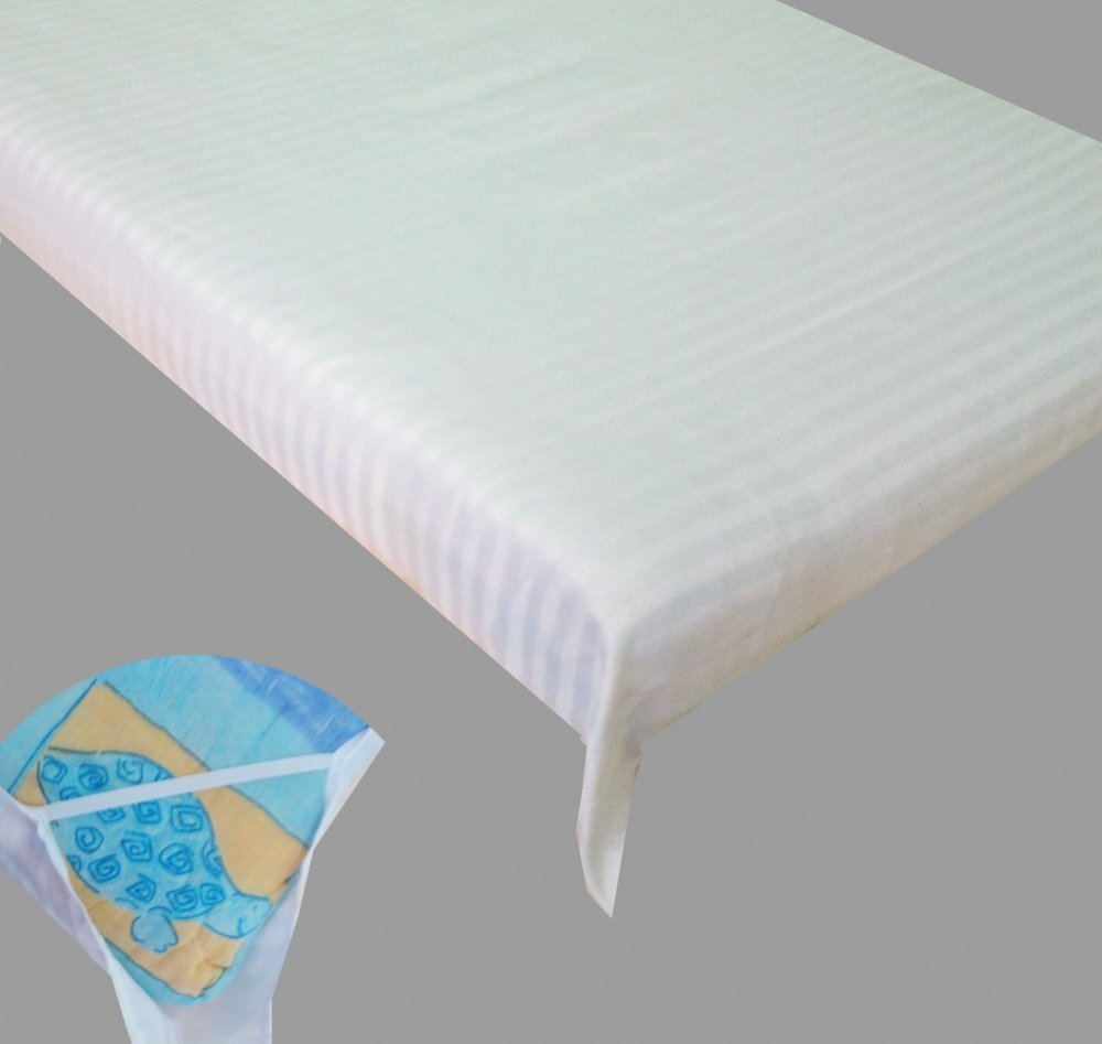 DESEDA Set 2 cearsafuri din damasc cu elastic pe colt pt 140x70 cm