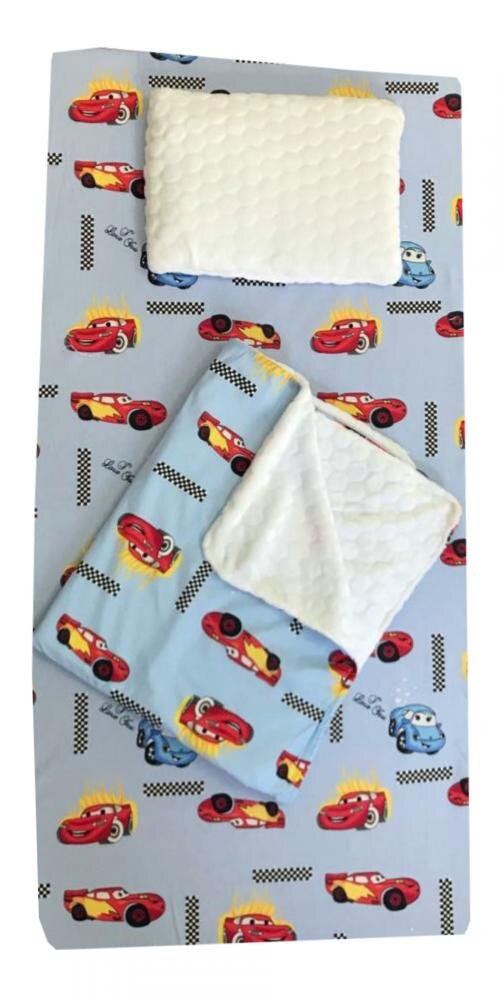 DESEDA Set 3 piese de iarna paturica cu cearsaf si pernuta 120x60 cm