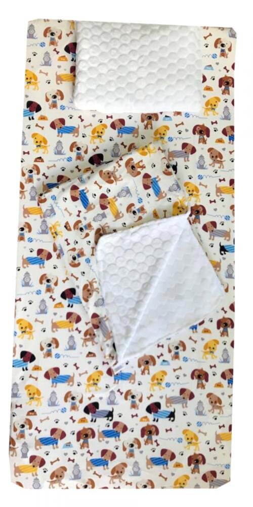 DESEDA Set 3 piese de iarna paturica cu cearsaf si pernuta 120x60 cm