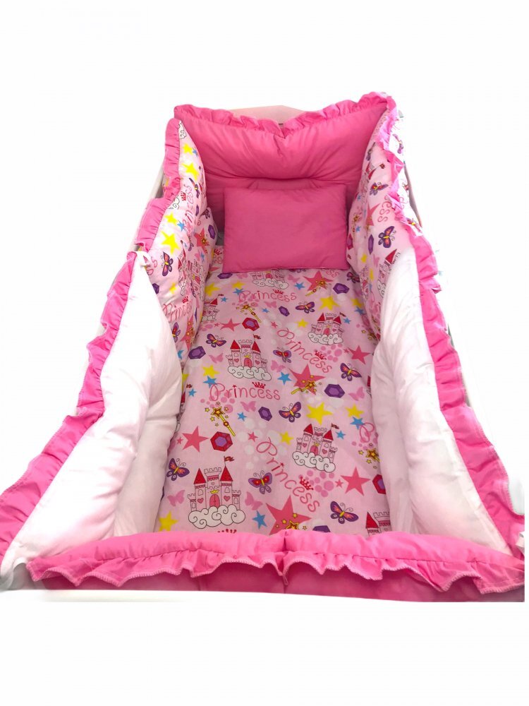 DESEDA Set 6 aparatori protectii laterale patut 120x60 cm Castelul Printesei