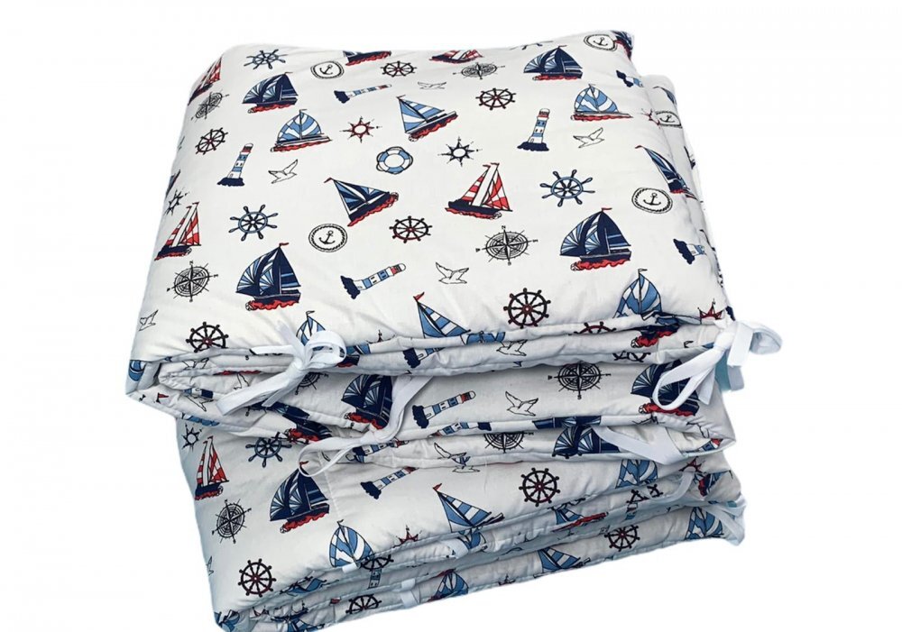 DESEDA Set de aparatori pufoase h35 pat 120x60 cm DeLuxe Barcute pe alb