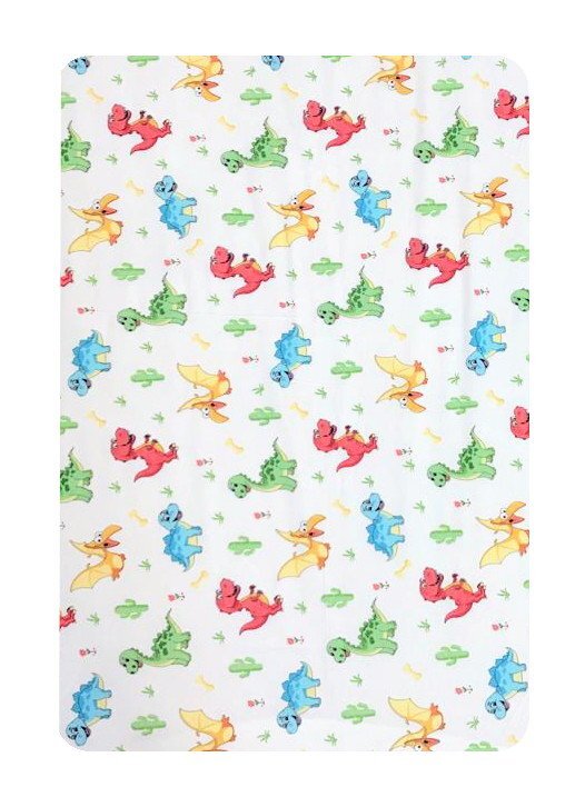 DESEDA Set de cearsaf + paturica dubla de vara dinozauri