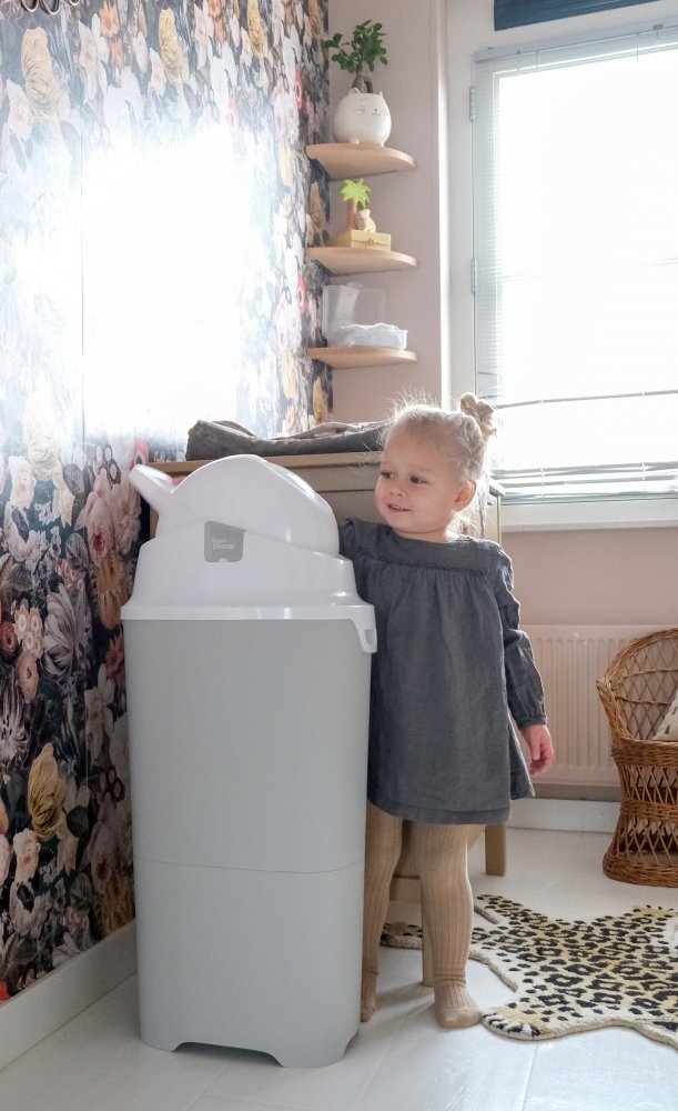 Diaper Champ Cos ermetic pentru scutece capacitate 60 scutece One Maxi Clay Sand