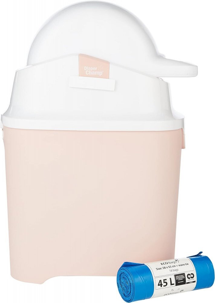Diaper Champ Cos ermetic scutece cu sac universal capacitate 30 scutece One Old Pink