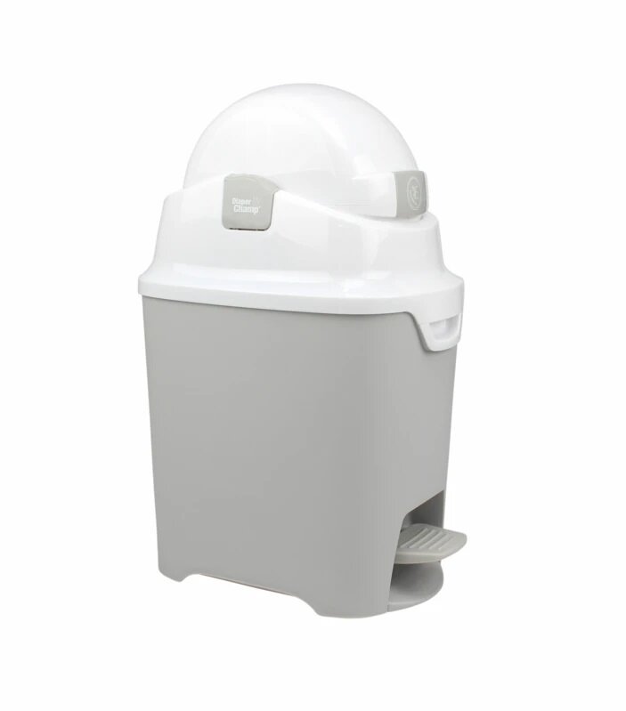 Diaper Champ Cos ermetic scutece cu sac universal One capacitate 30 scutece Hands Free Silver