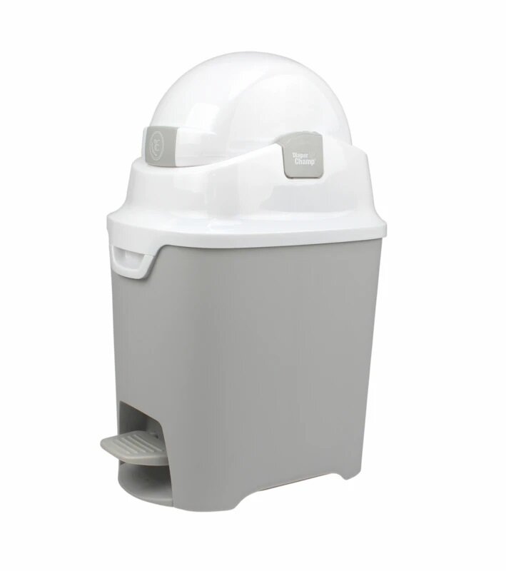 Diaper Champ Cos ermetic scutece cu sac universal One capacitate 30 scutece Hands Free Silver