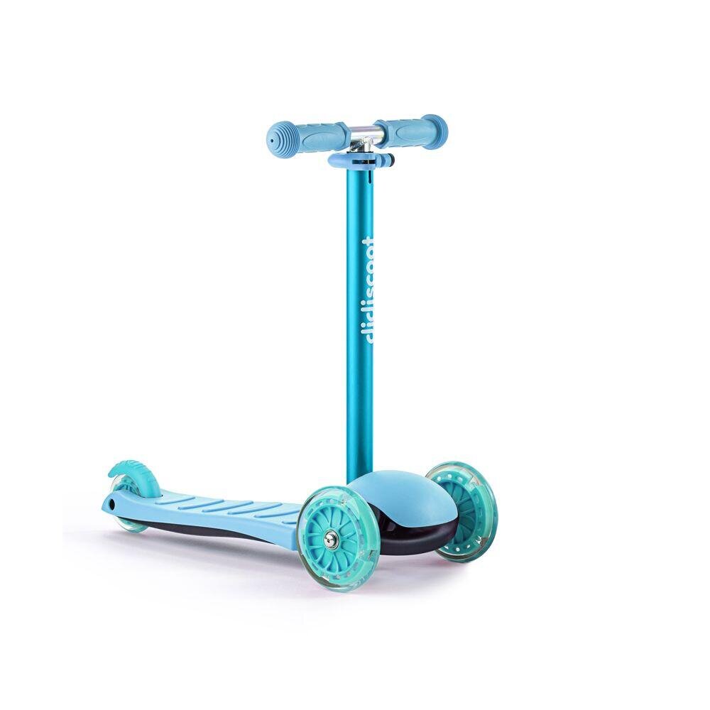 Didicar Trotineta premium cu 3 roti Didiscoot Bleu cu ghidon reglabil roti din silicon greutate admisa 50 kg