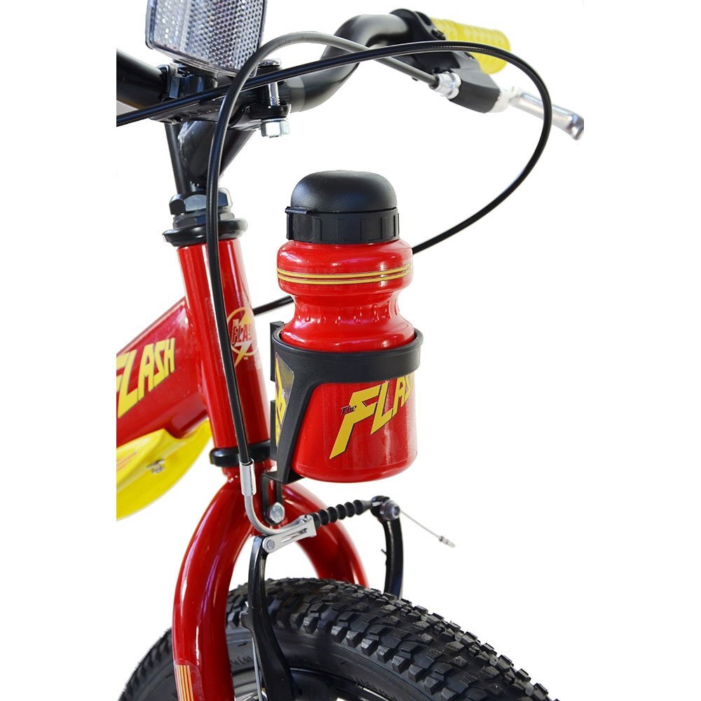 DINO BIKES Bicicleta copii Flash 20 inch varsta 7-11 ani inaltimea 120-145 cm frana de mana pe roata fataspate suport cu sticla de apa cric claxon pe ghidon rotile sunt prevazute cu reflectoare anvelope gonflabile