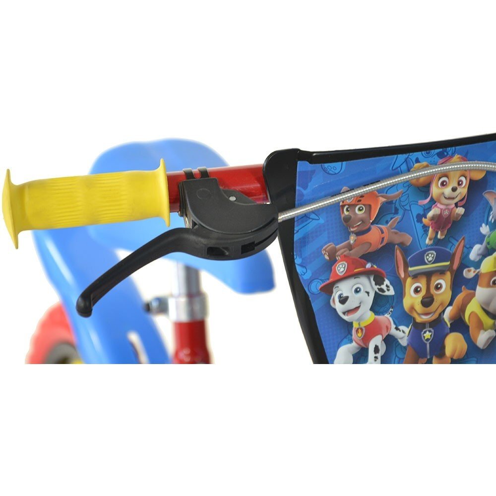 DINO BIKES Bicicleta copii Paw Patrol 14 inch varsta 4-7 ani inaltimea 95-115 cm frana de mana pe roata fataspate pinion spate fix roti ajutatoare detasabile