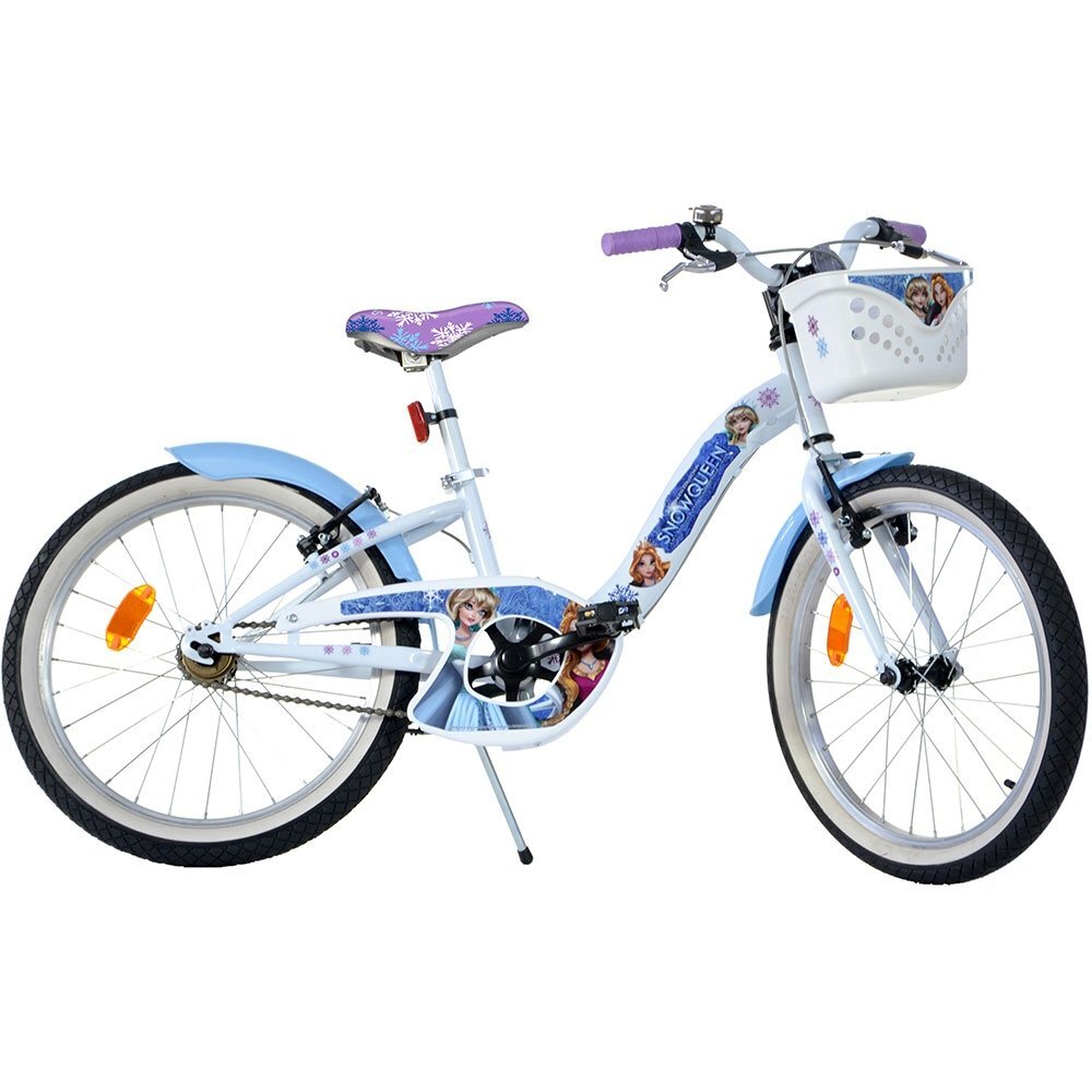 DINO BIKES Bicicleta copii Snow Queen 20 inch varsta 7-11 ani inaltimea 120-145 cm frana de mana pe ambele roti cos spatios de depozitare in fata cric avertizor luminos