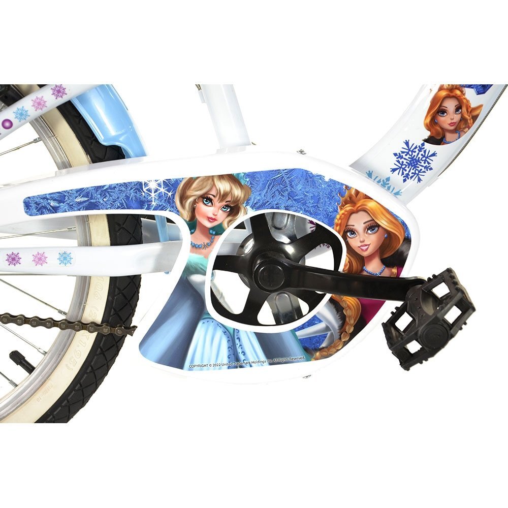 DINO BIKES Bicicleta copii Snow Queen 20 inch varsta 7-11 ani inaltimea 120-145 cm frana de mana pe ambele roti cos spatios de depozitare in fata cric avertizor luminos