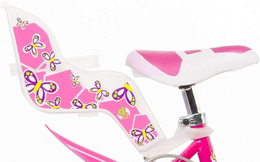 DINO BIKES Bicicleta fetite 146 RN Roz 14 inch varsta 4-7 ani inaltimea recomandata 95-115 cm roti ajutatoare frana pe ambele roti