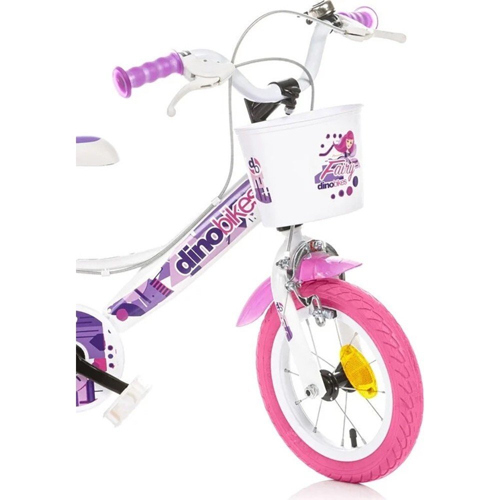 DINO BIKES Bicicleta pentru copii Fairy Alb 12 inch