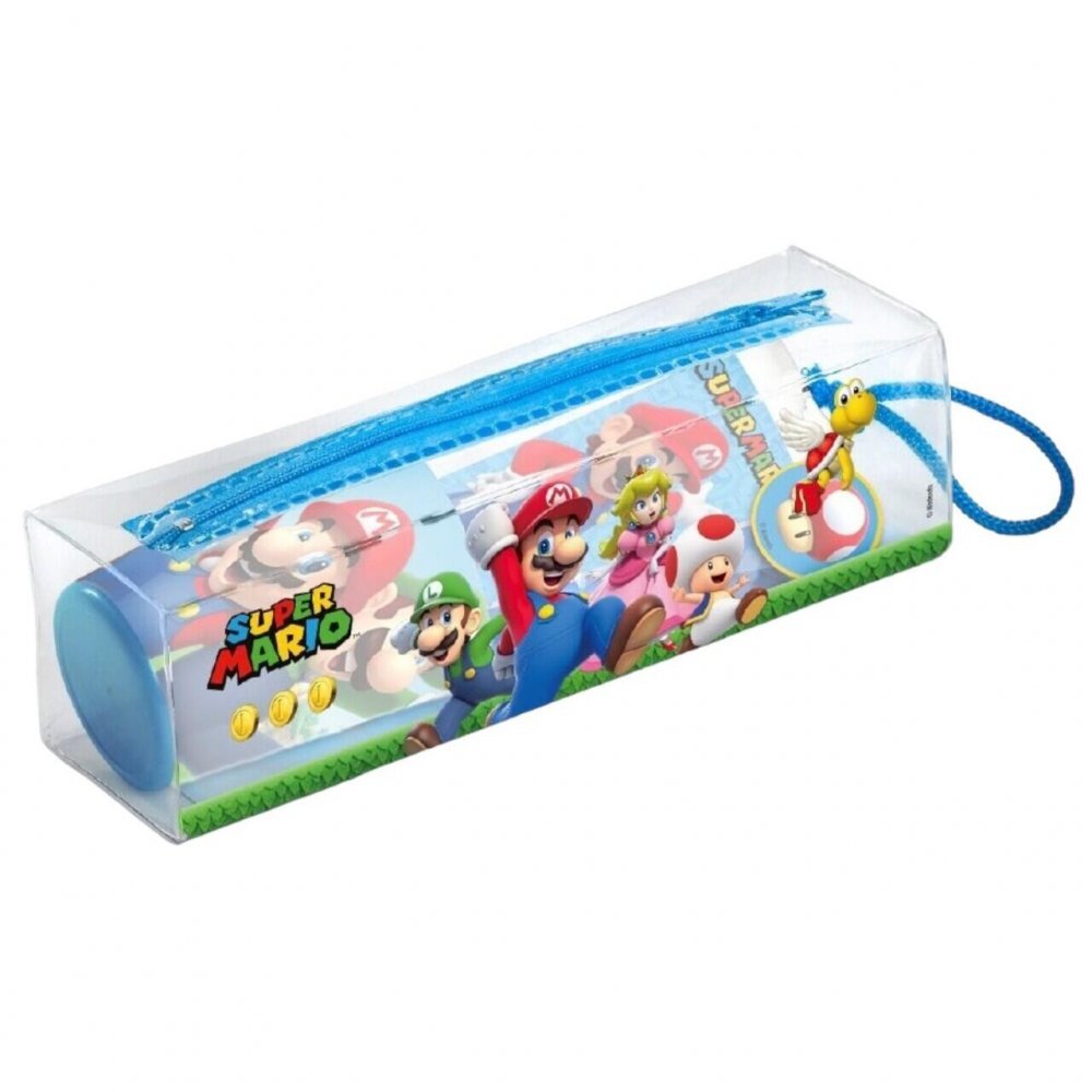 DISNEY Set pahar pasta de dinti periuta si etui pentru ingrijire dentara Super Mario pentru copii