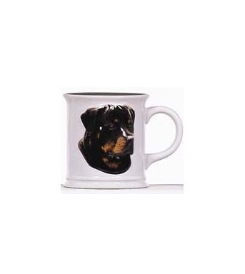 DIVERSE Cana cu catel rasa Rottweiler in relief