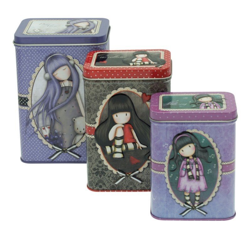 DIVERSE Set 3 cutii metalice Gorjuss Dear Alice The Collector Little Song.