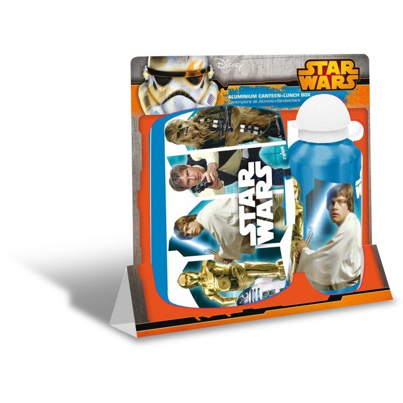 DIVERSE Set recipient apa Al 500ml si cutie pranz Star Wars bleu